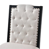 Dining Set With Tufted High Back Chairs And Bench Black - Furniture Home Direct