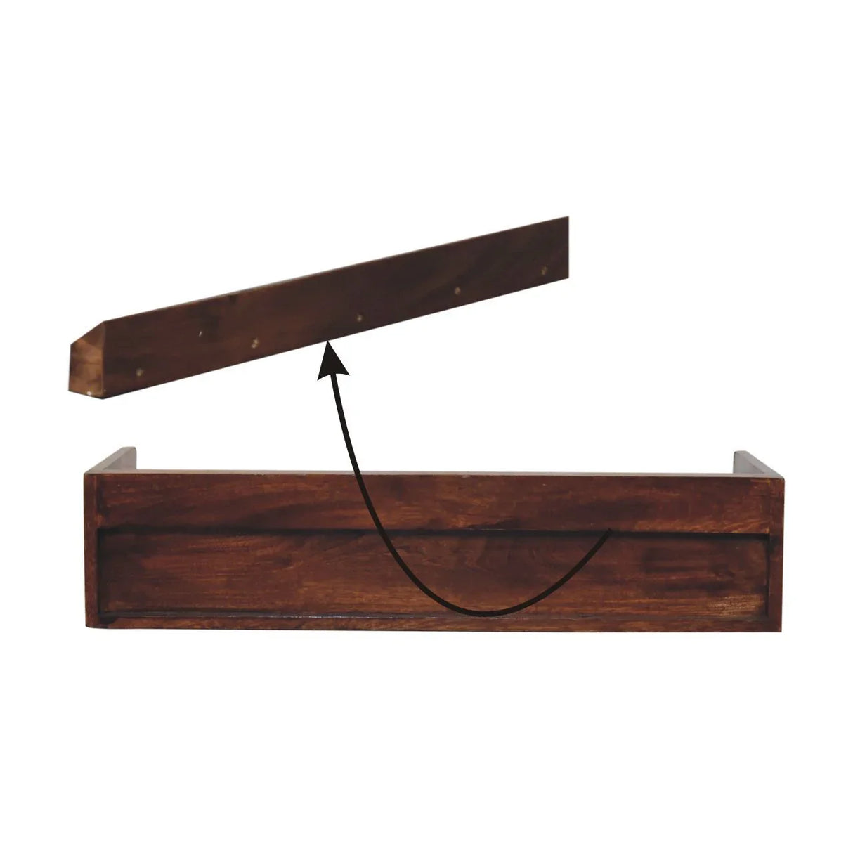 Floating Circle Bedside Table - Chestnut - Furniture Home Direct