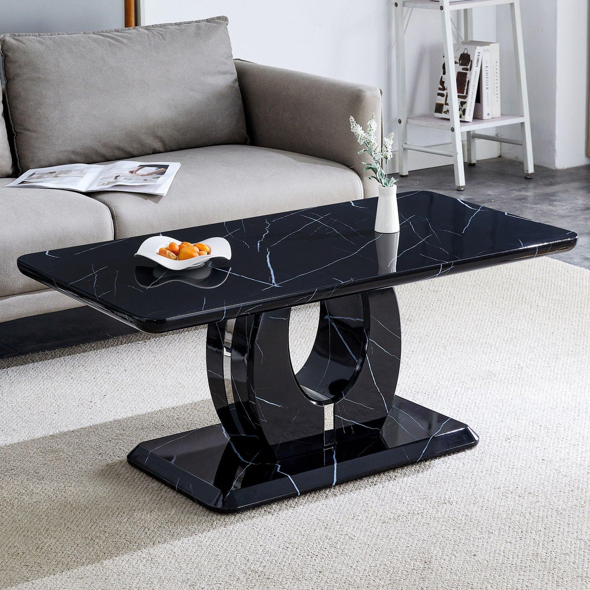 Modern Minimalist Pattern Sticker Rectangular Coffee Table With Elegant Design And Moderate Size - Furniture Home Direct