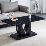 Modern Minimalist Pattern Sticker Rectangular Coffee Table With Elegant Design And Moderate Size - Furniture Home Direct