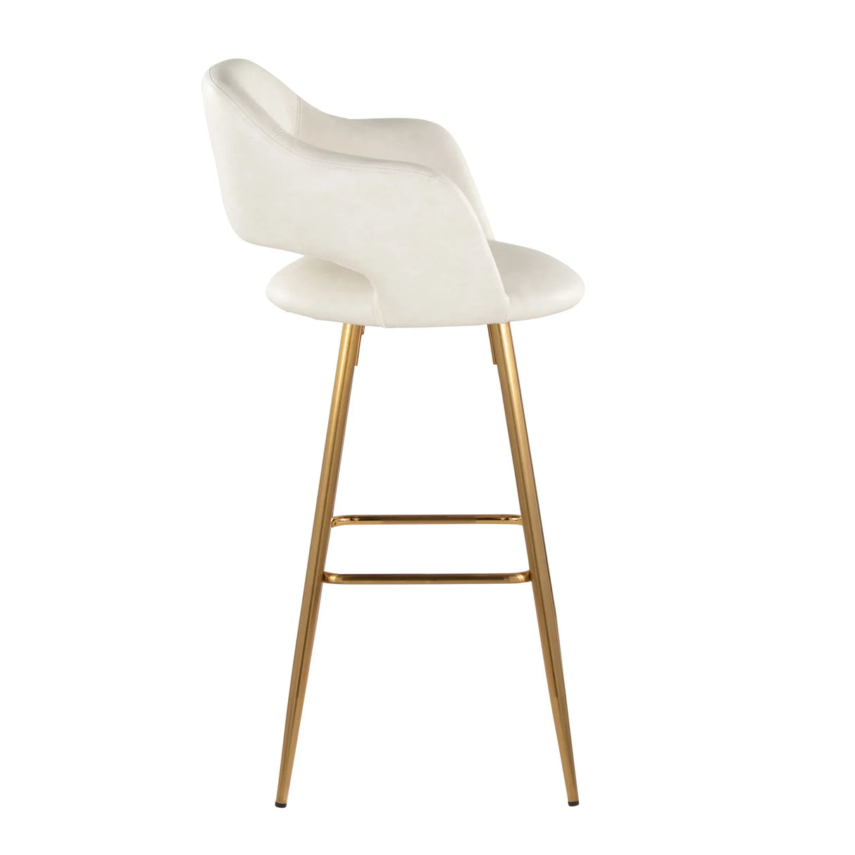 Margarite - Contemporary Fixed Height Barstool With Footrest (Set of 2) With Square - Furniture Home Direct