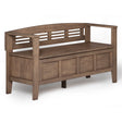 Adams - Entryway Storage Bench - Rustic Natural Aged Brown - Furniture Home Direct