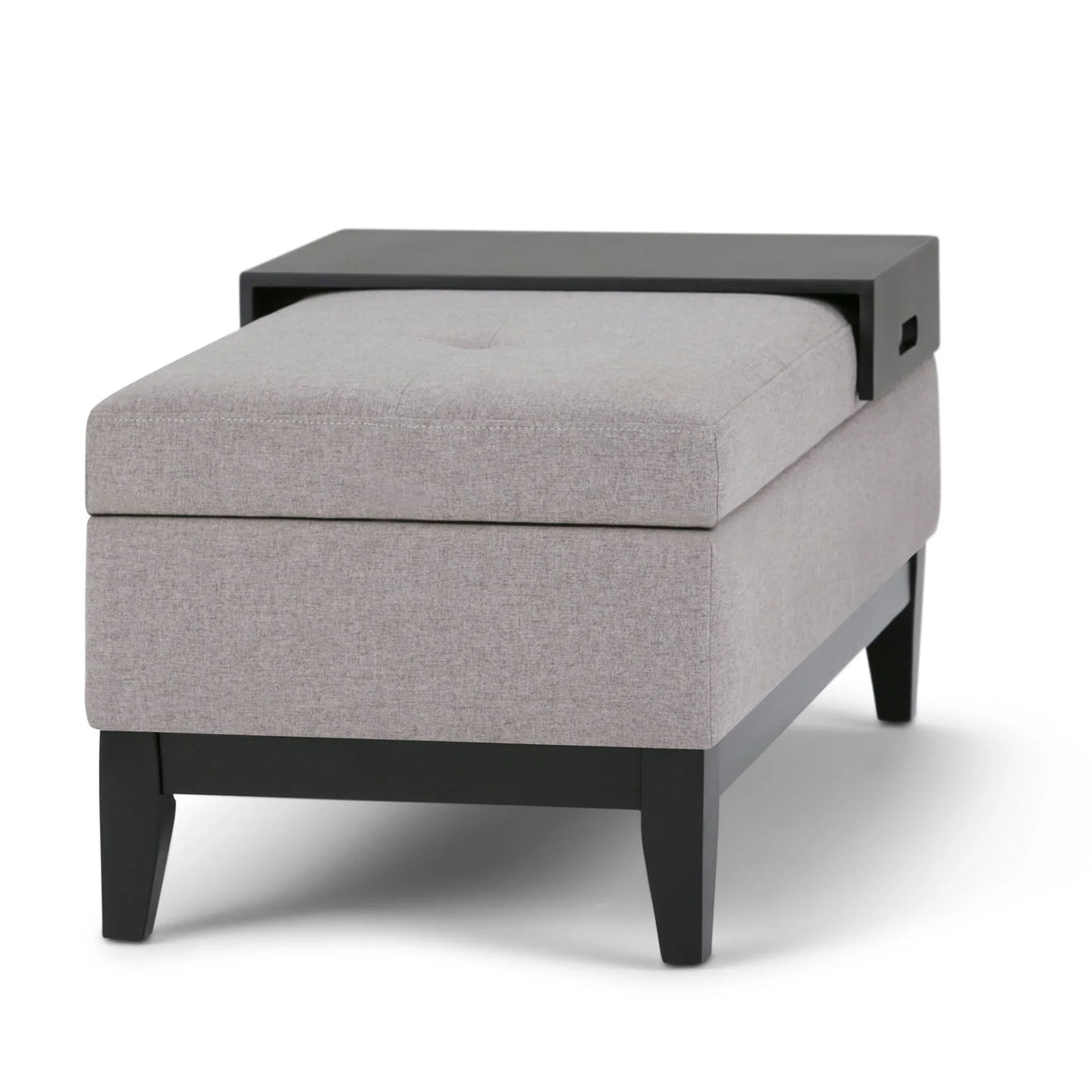 Oregon - Contemporary Storage Ottoman Bench With Tray - Furniture Home Direct