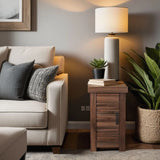 Sausalito - Chairside Table - Whiskey - Furniture Home Direct