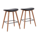 Saddle - Contemporary Counter Stool (Set of 2) - Furniture Home Direct