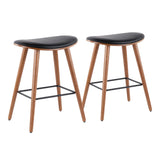 Saddle - Contemporary Counter Stool (Set of 2) - Furniture Home Direct