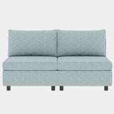 3 Piece Modular Living Room Set With Sofa, love seat and Chair, Sea Foam - Furniture Home Direct