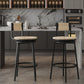 Bar Stools Swivel Counter Chairs With Metal Frame Hand Woven Paper Rope Dining Barstools For Kitchen Counter (Set of 2) - Furniture Home Direct