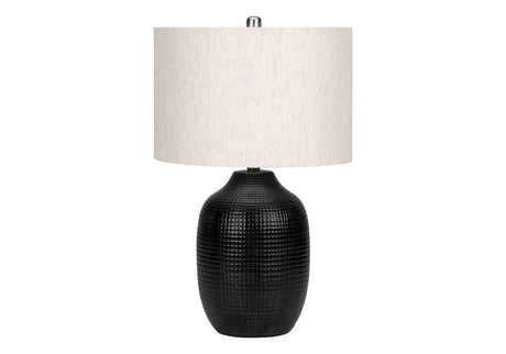 Lighting, Table Lamp, Ceramic, Contemporary - Black / Cream - Furniture Home Direct