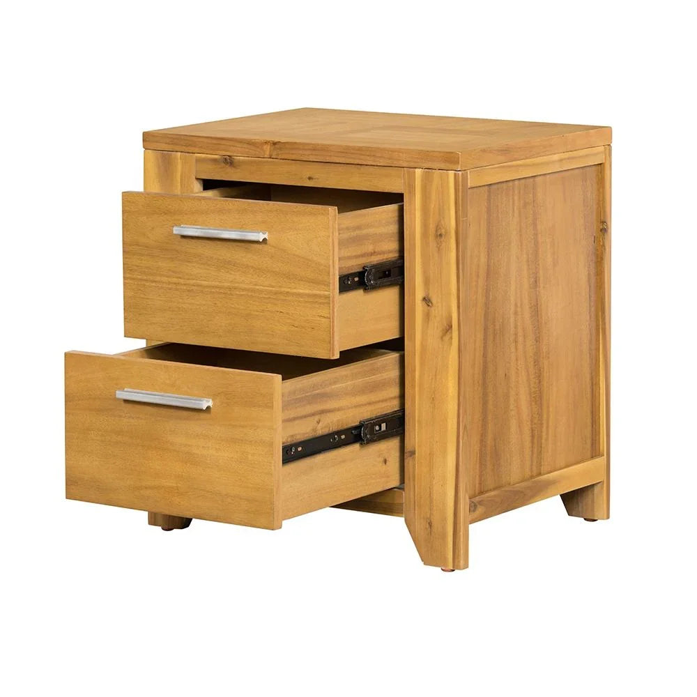 Nightstand - Natural Wood / Brown - Furniture Home Direct