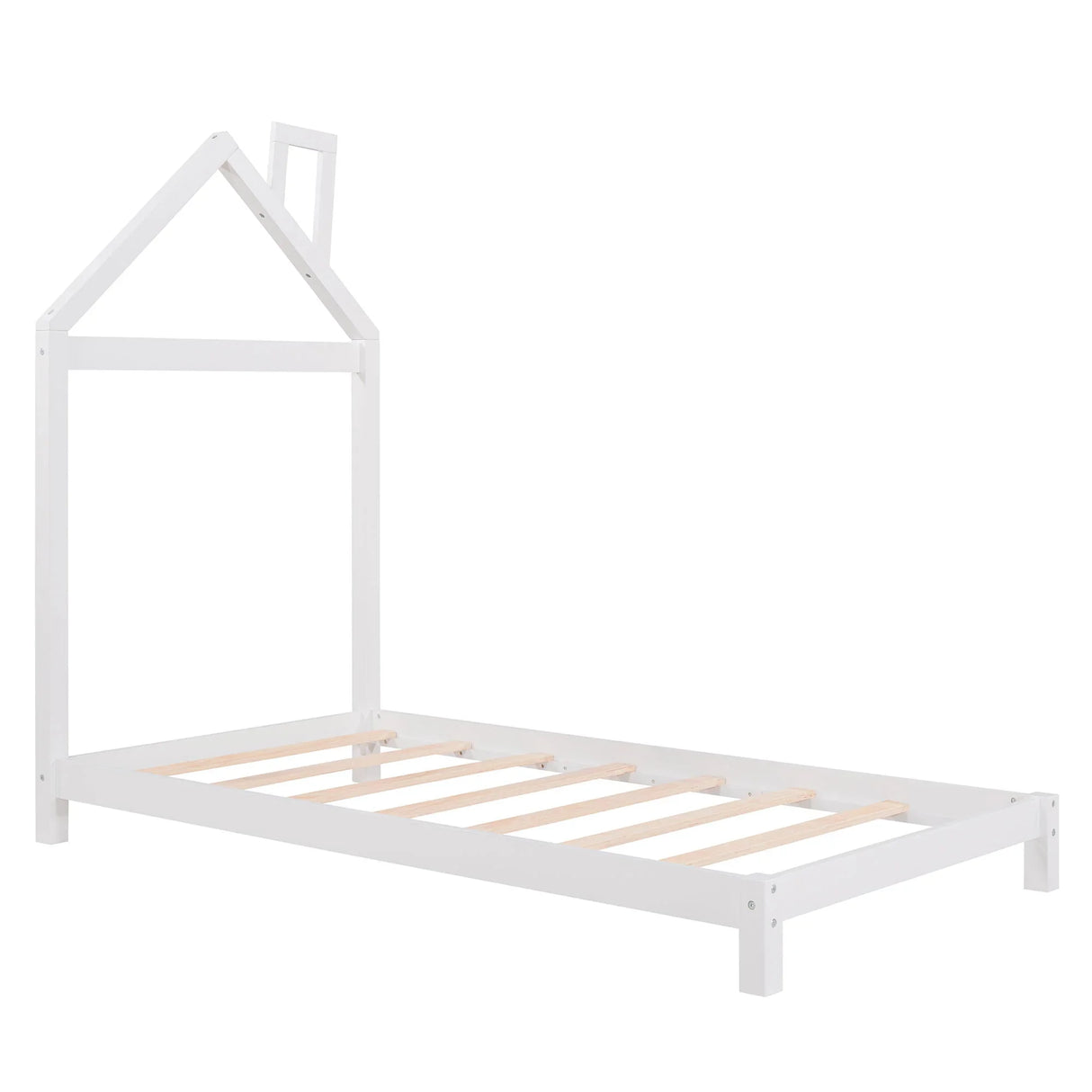 Platform Bed With House Shaped Headboard - Furniture Home Direct