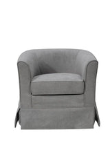 Tucker - Woven Fabric Swivel Barrel Chair - Furniture Home Direct