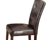 Britney - Synthetic Leather Side Chair (Set of 2) - Brown / Walnut - Furniture Home Direct