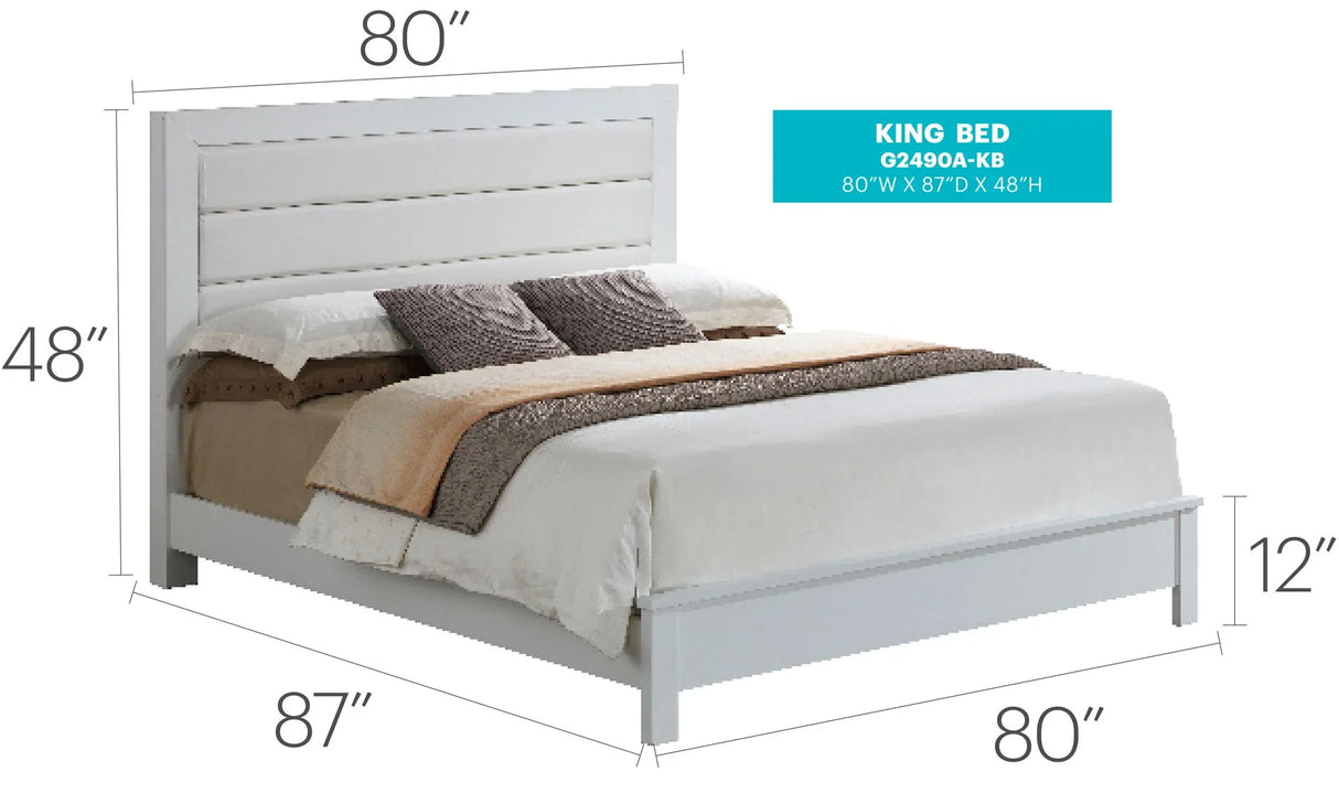 Transitional Modern Design Bed - Furniture Home Direct