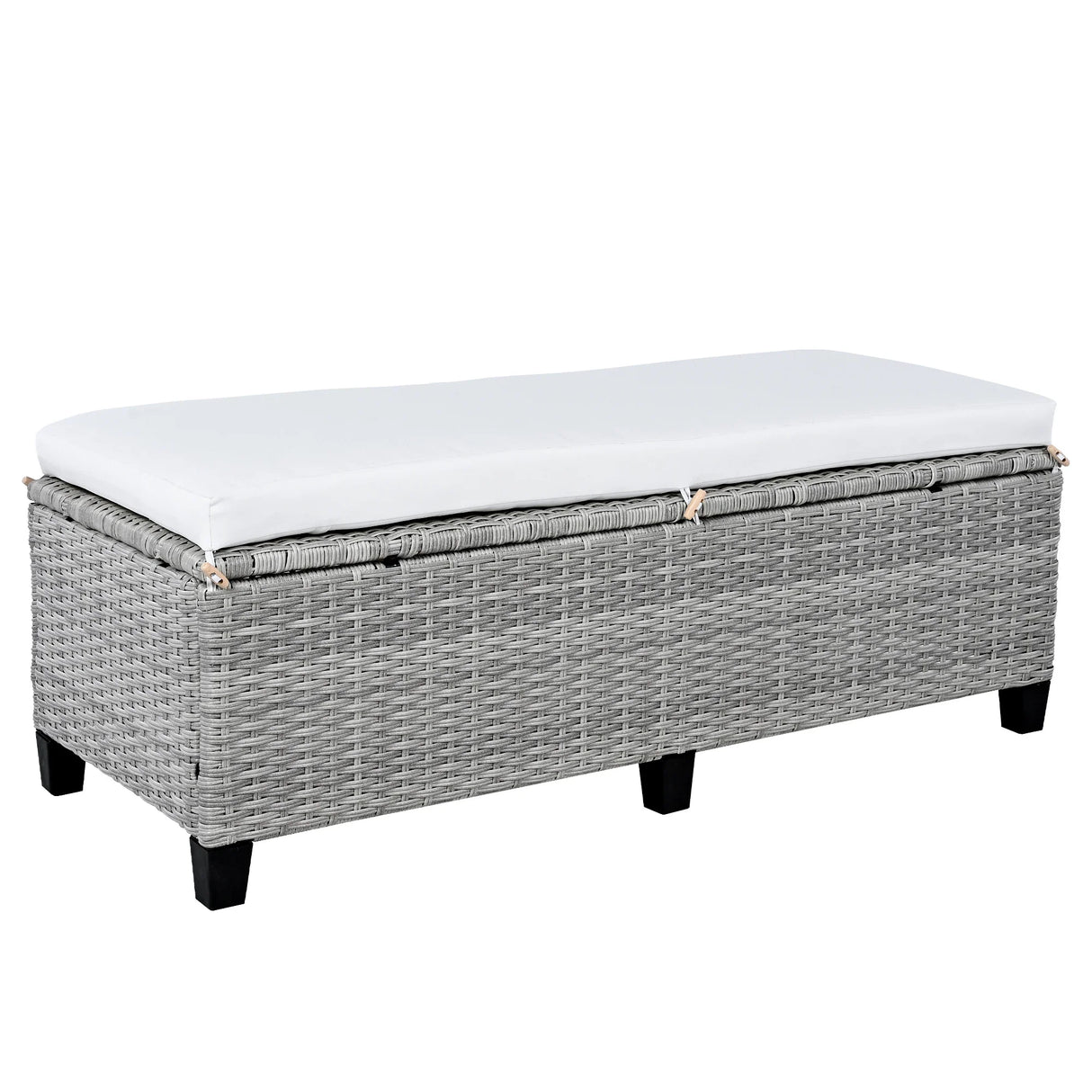 Outdoor Rattan Sectional With 2 Extendable Side Tables and Washable Covers - Furniture Home Direct