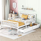 Platform Bed With Guardrails On Both Sides And 2 Storage Drawers - Furniture Home Direct