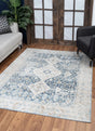 Noble - 5'3" X 7'3" Area Rug - Blue, Polyester - Furniture Home Direct