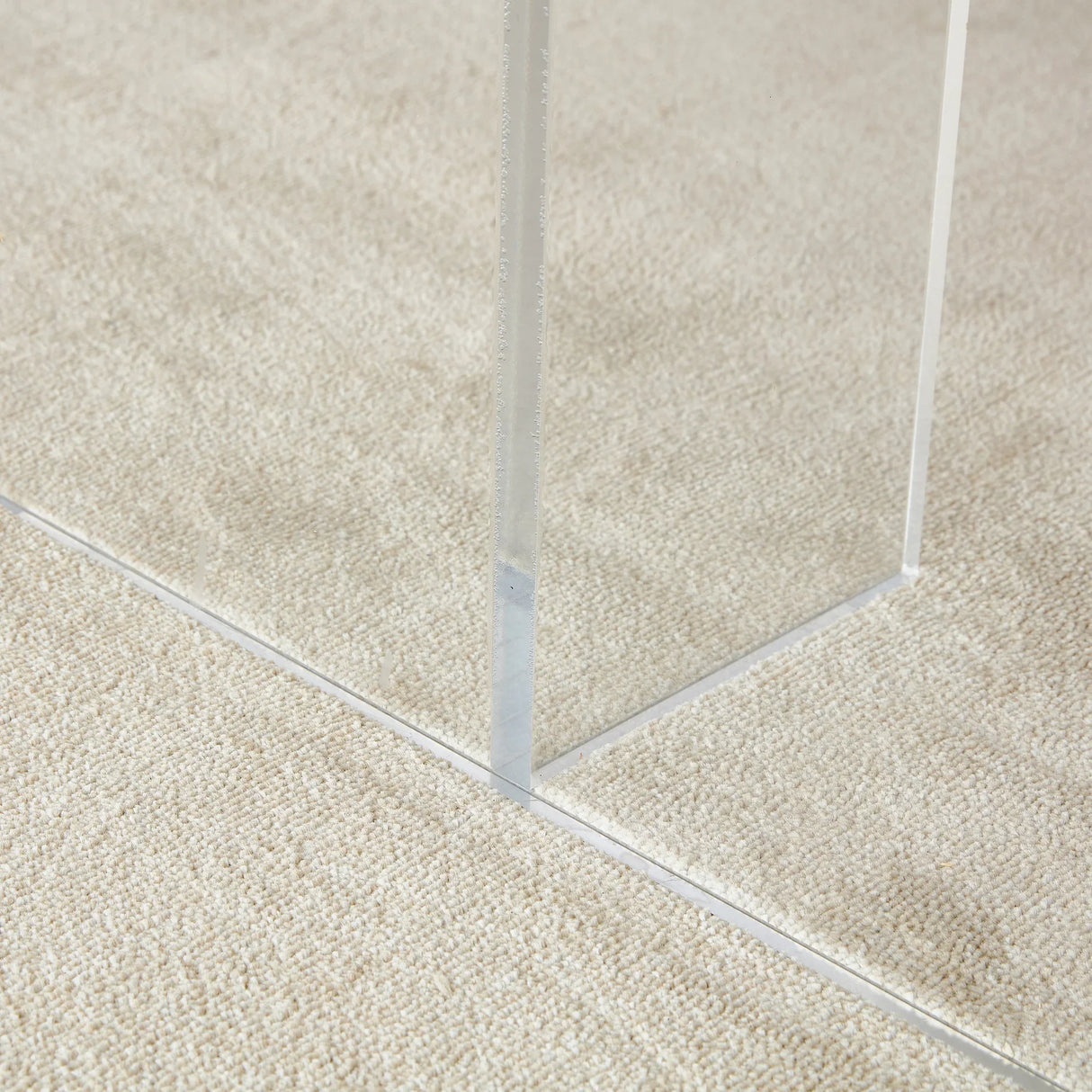 Dining Table With Wooden Top And Clear Acrylic Legs Natural - Furniture Home Direct