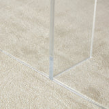 Dining Table With Wooden Top And Clear Acrylic Legs Natural - Furniture Home Direct
