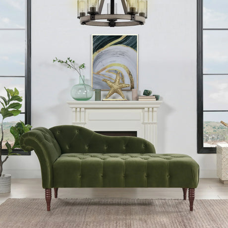 Samuel - Tufted Roll Arm Chaise Lounge - Furniture Home Direct