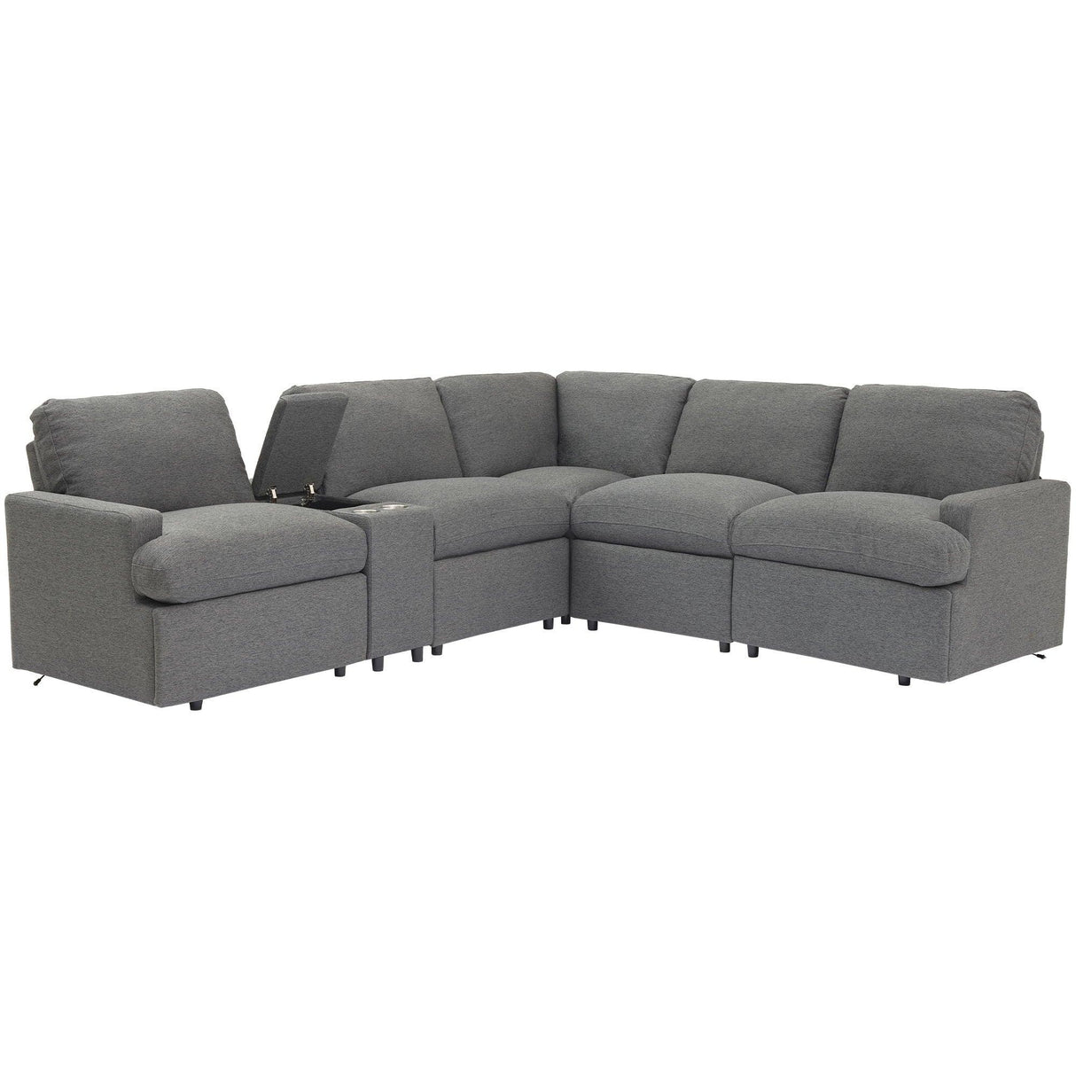 Power Recliner Corner Sofa Home Theater Reclining Sofa Sectional Couches With Storage Box, Cup Holders, USB Ports And Power Socket For Living Room - Furniture Home Direct
