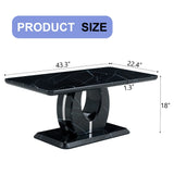 Modern Minimalist Pattern Sticker Rectangular Coffee Table With Elegant Design And Moderate Size - Furniture Home Direct