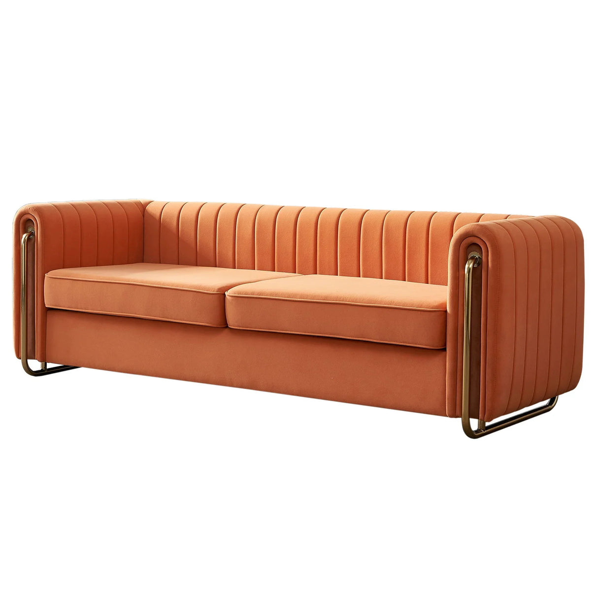 Contemporary Velvet Sofa Couch For Living Room - Furniture Home Direct