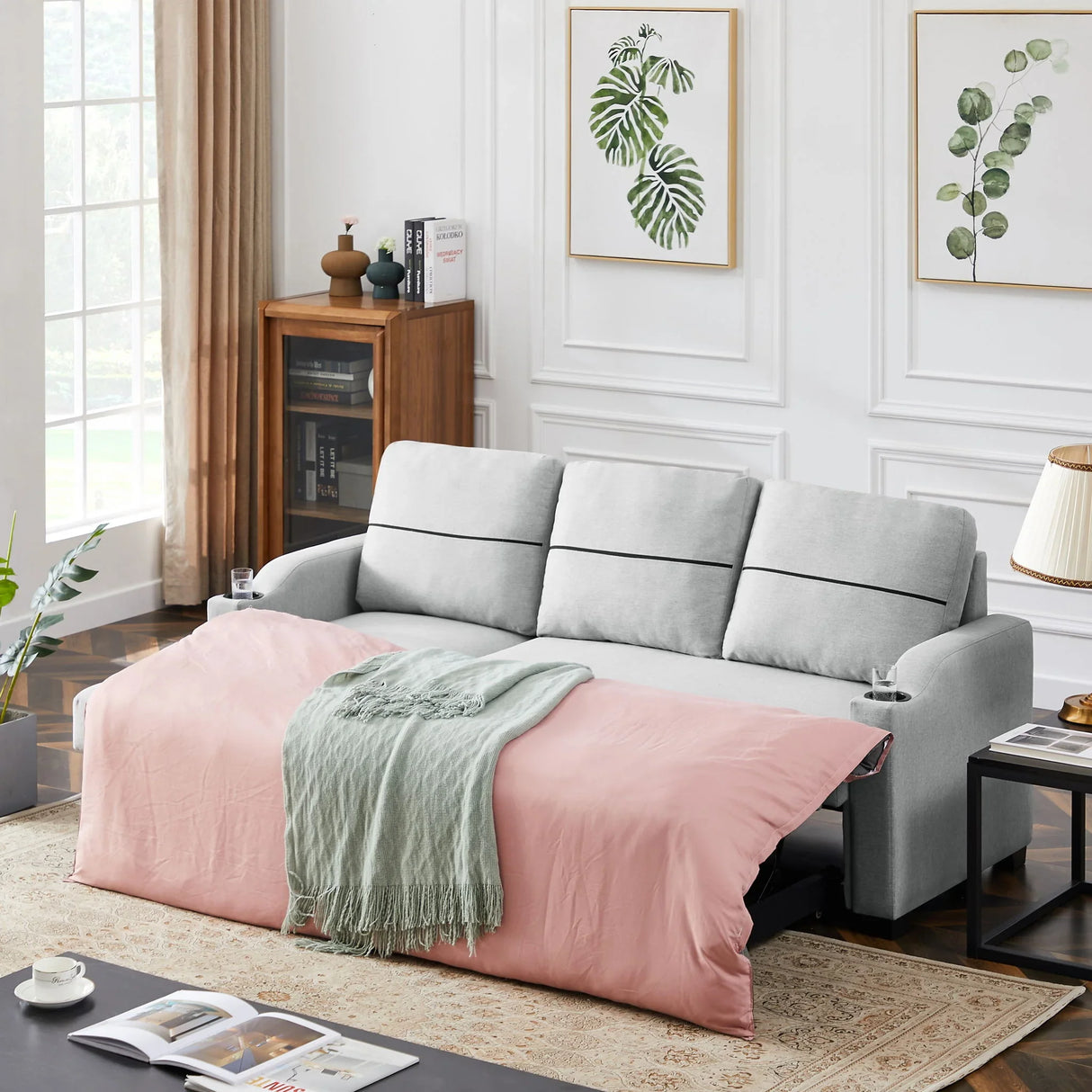 Broaching Pull-Out Storage Sofa - Furniture Home Direct