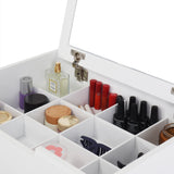 Vanity Desk With Mirror Small Compact Modern Style White - Furniture Home Direct