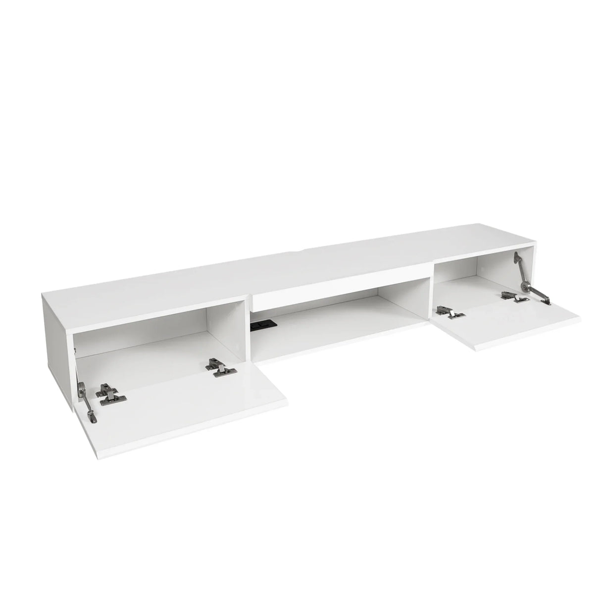 Wall Mounted TV Stand 63 Inch LED Illuminated White - Furniture Home Direct
