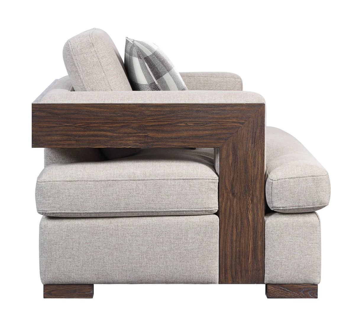Niamey - Sofa With 4 Toss Pillows - Walnut - Furniture Home Direct