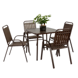 5-Piece Outdoor Dining Set - Brown - Furniture Home Direct