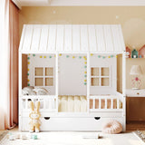 House Bed With Twin Size Trundle, Daybed - Furniture Home Direct