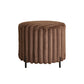 Wide Upholstered Round Pouf Ottoman Foot Rest - Furniture Home Direct