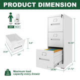 Premium Drawer File Cabinet With Lock, Metal Vertical Design, A4 Legal / Letter Size - Furniture Home Direct