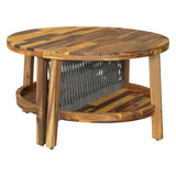 6 - Person Outdoor Sectional with Cushions and Coffee Table - Furniture Home Direct