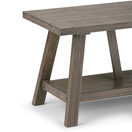 Dylan - Entryway Bench - Driftwood - Furniture Home Direct