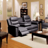 Reclining Sofa With Middle Console Slipcover, Stretch 3 Seat Reclining Sofa Covers - Black - Furniture Home Direct