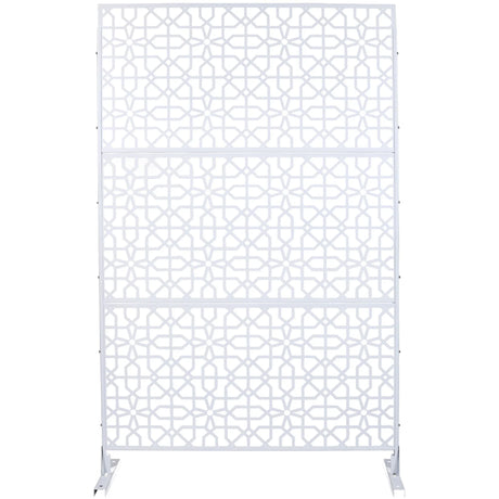 Outdoor & Indoor Metal Freestanding Decorative Privacy Screen - Furniture Home Direct