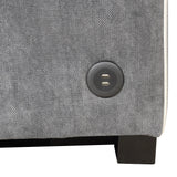 Upholstered Loveseat with Pull Out Sofa, Two Throw Pillows, Dual USB Charging Port And Adjustable Backrest - Gray - Furniture Home Direct