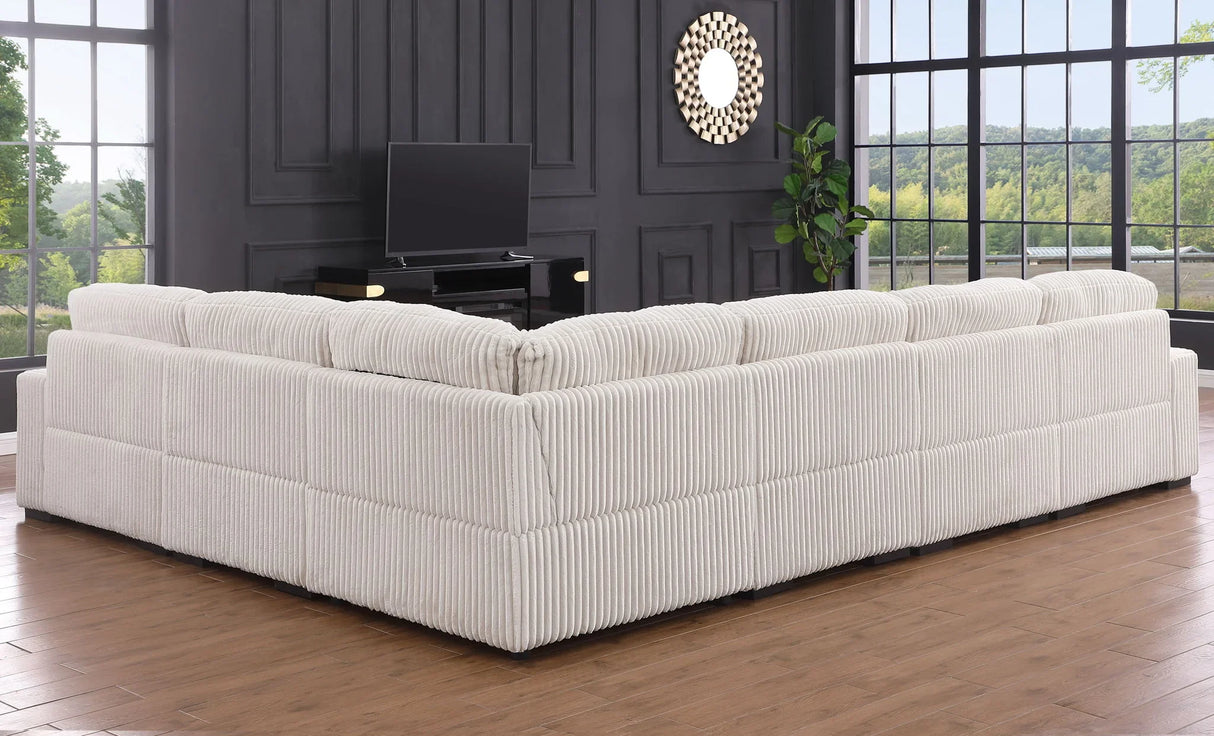 Nadine - Corduroy Modular Corner Sectional Sofa With Left Facing Chaise - Furniture Home Direct