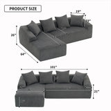 Combined 3 Seater Sofa With 4 Pillows - Furniture Home Direct