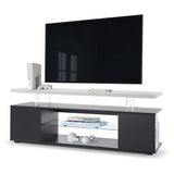 TV Stant With LED And Large Side Cabinet - Furniture Home Direct