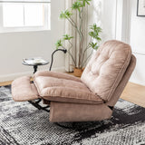 Modern Swivel Gliding Recliner Chair With Rocking Function And Phone Holder, Large Comfortable - Furniture Home Direct