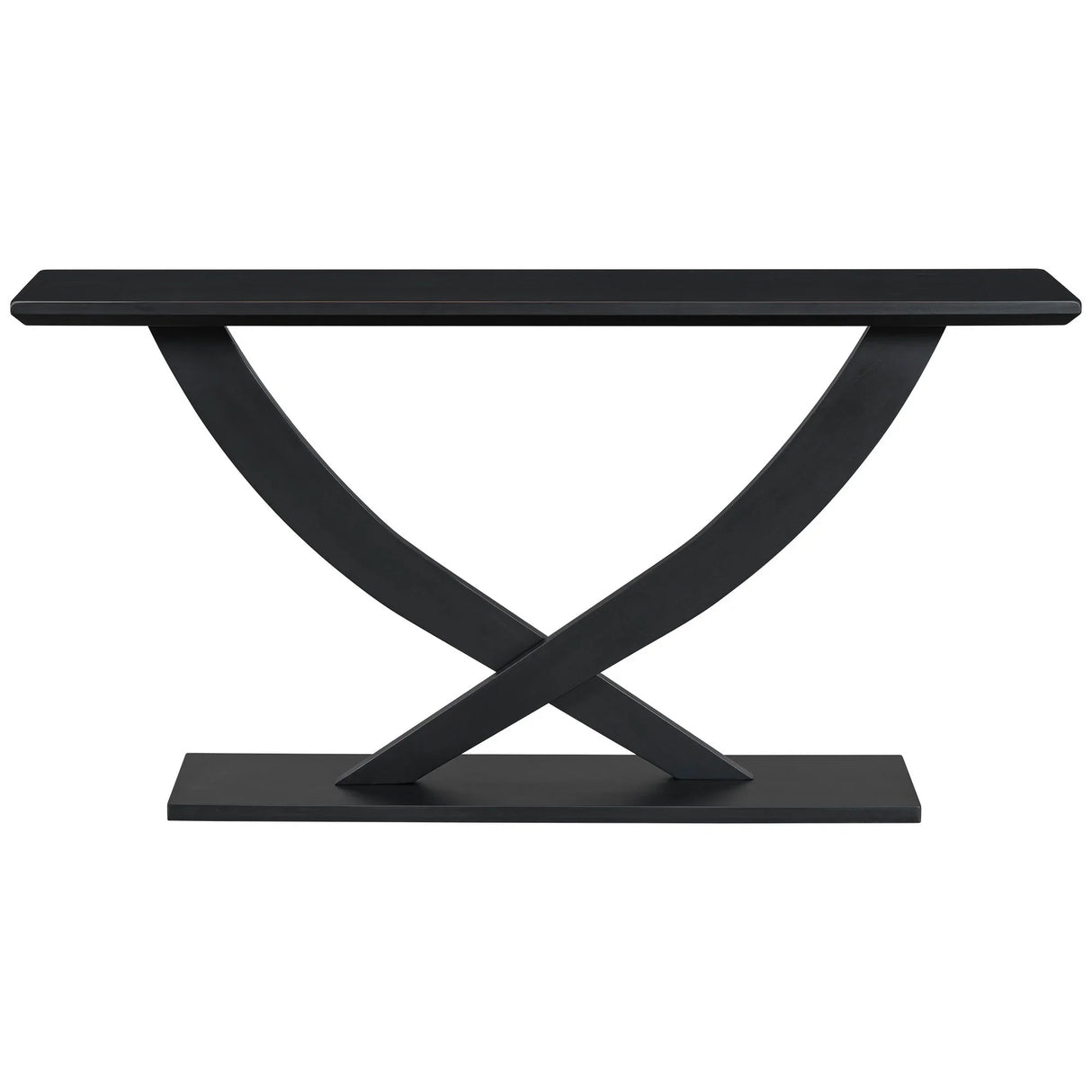 Console Table With Cross Leg Base And Reinforced Support Plate