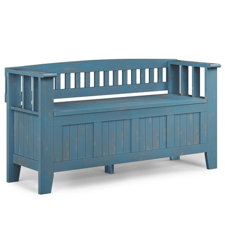 Acadian - Entryway Storage Bench, Handcrafted - Furniture Home Direct