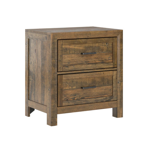 Lisque - 2 Drawer Nightstand - Brown - Furniture Home Direct