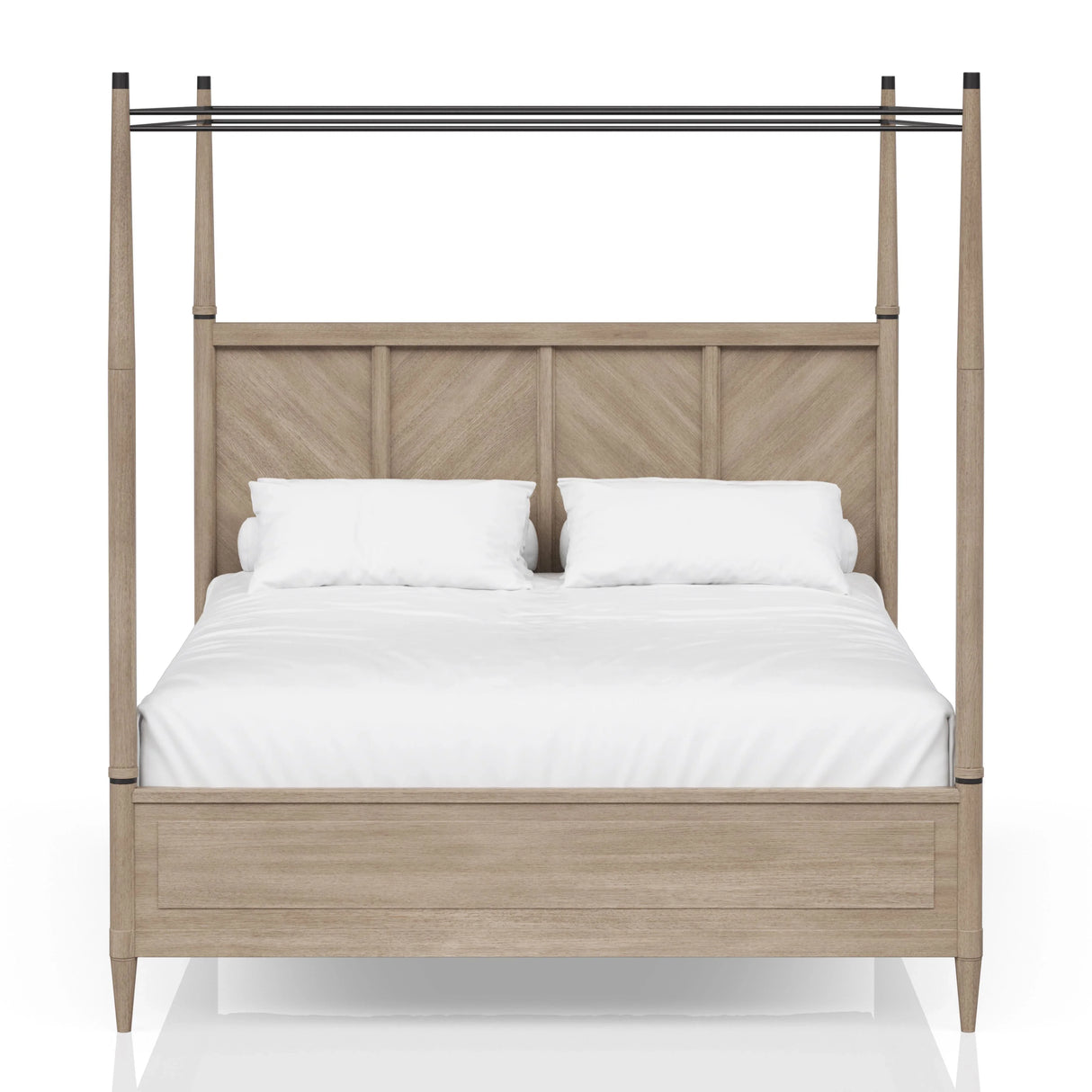 Transitional Styling Canopy Bed - Furniture Home Direct