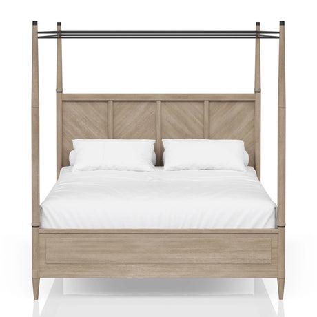 Transitional Styling Canopy Bed - Furniture Home Direct