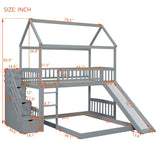 House Bunk Bed With Slide - Furniture Home Direct